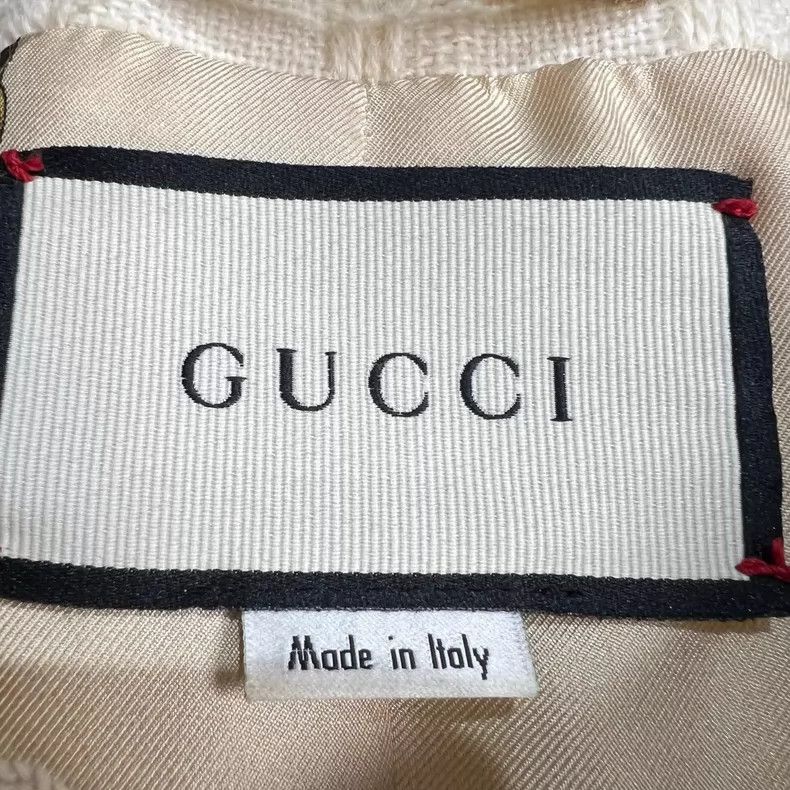 Gucci Gucci Cream Woven Jacket with Pockets- DMC Size US M / EU 48-50 / 2 - 5 Thumbnail