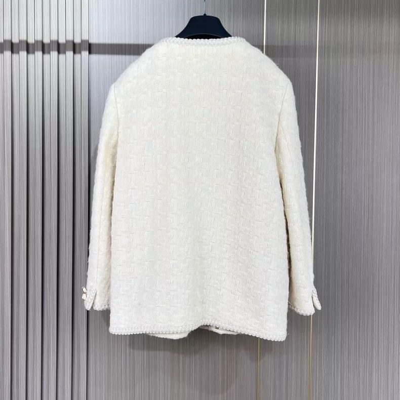 Gucci Gucci Cream Woven Jacket with Pockets- DMC Size US M / EU 48-50 / 2 - 2 Thumbnail