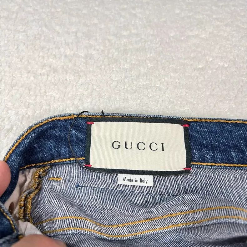 Gucci Gucci Embroidered Cherry Denim Pants- DMC Size US 26 / EU 42 - 6 Thumbnail