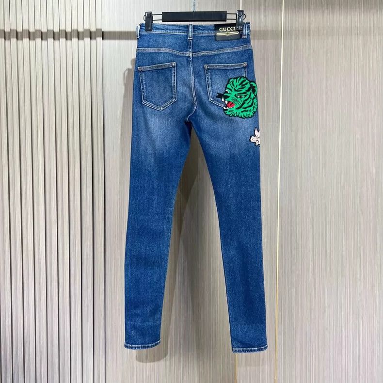 Gucci Gucci Embroidered Cherry Denim Pants- DMC Size US 26 / EU 42 - 2 Thumbnail