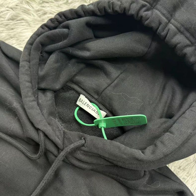 Balenciaga Balenciaga Black Hoodie with Logo- DMC Size US S / EU 44-46 / 1 - 2 Thumbnail