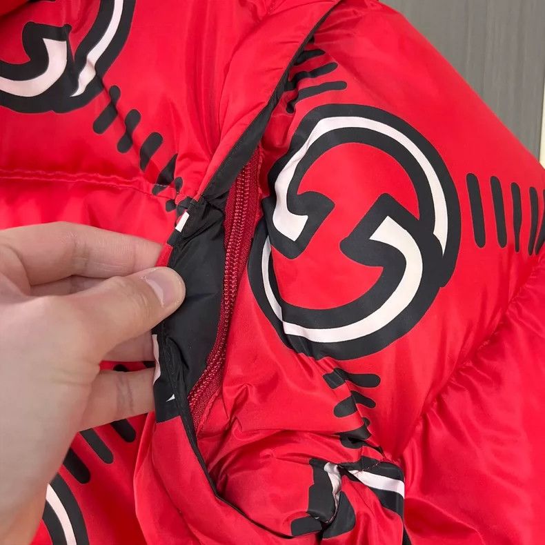 Gucci Gucci Red Logo Puffer Jacket with Detachable Sleeves- DMC Size US S / EU 44-46 / 1 - 5 Thumbnail