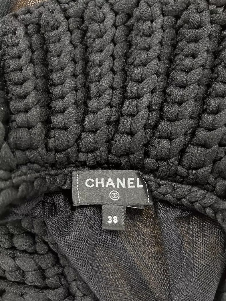 Chanel Chanel Black Knit Overlay Sheer Top- DMC Size US M / EU 48-50 / 2 - 5 Thumbnail