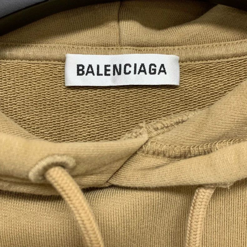 Balenciaga Balenciaga Khaki Hoodie with Logo- DMC Size US XS / EU 42 / 0 - 4 Thumbnail