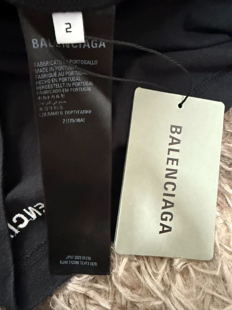 Balenciaga Balenciaga Logo Short Sleeve T-Shirt- DMC Size US L / EU 52-54 / 3 - 4 Thumbnail