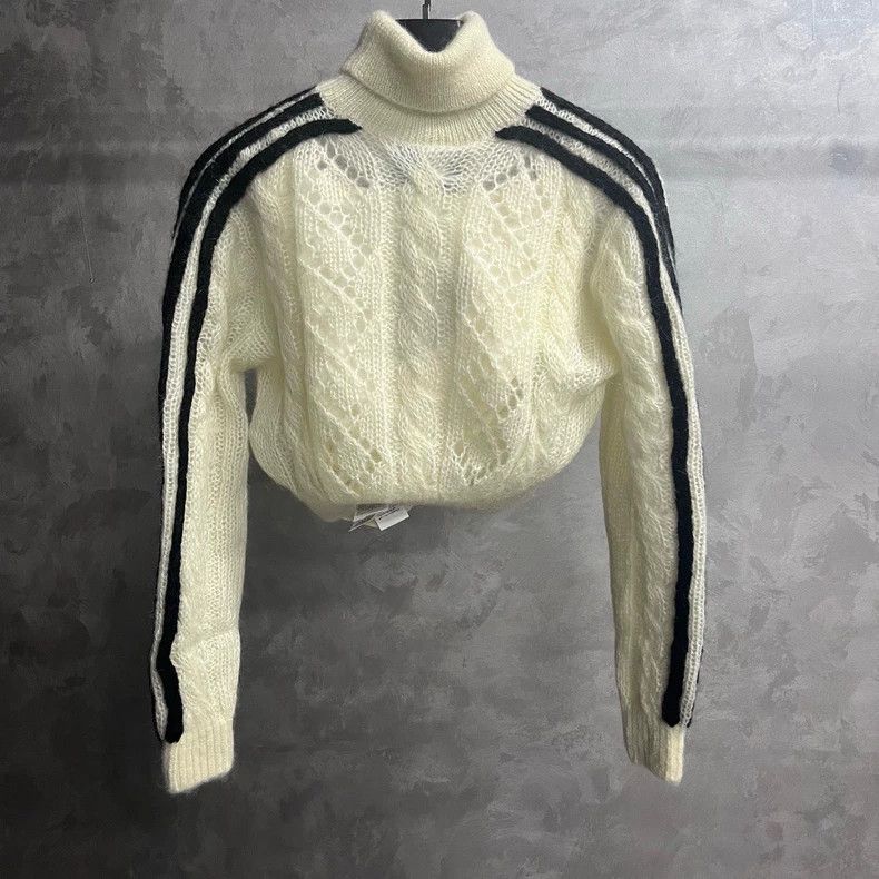 Gucci Gucci Adidas Ivory White Knit Sweater- DMC Size US XS / EU 42 / 0 - 2 Thumbnail