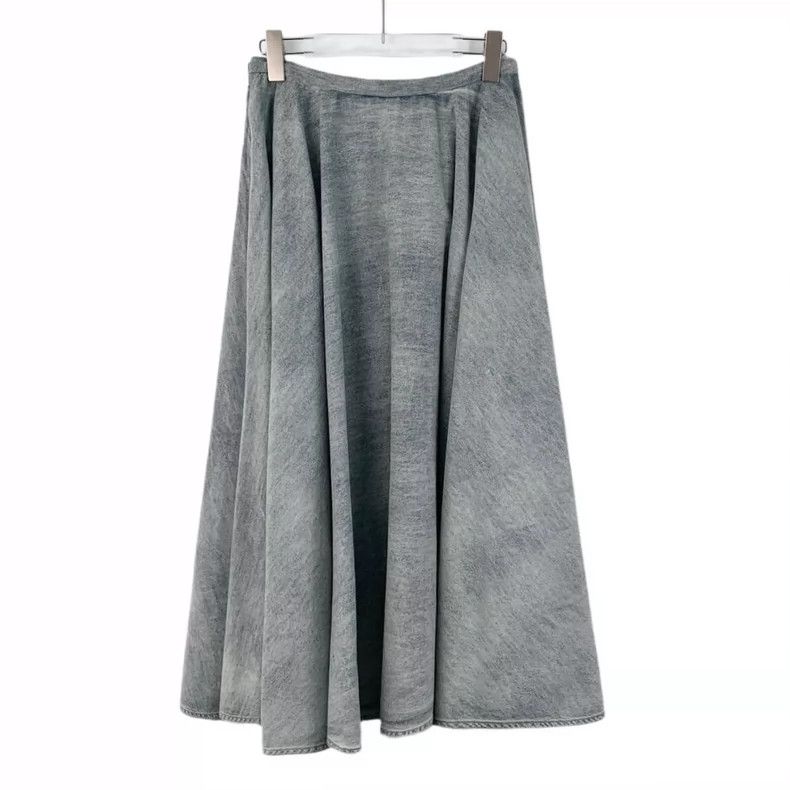 Dior Christian Dior Light Blue Cotton Denim Skirt- DMC Size US 38 / EU 54 - 2 Thumbnail