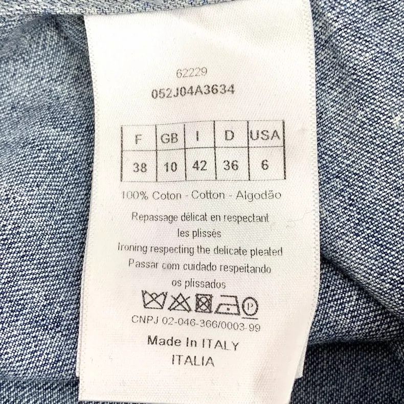 Dior Christian Dior Light Blue Cotton Denim Skirt- DMC Size US 38 / EU 54 - 6 Thumbnail