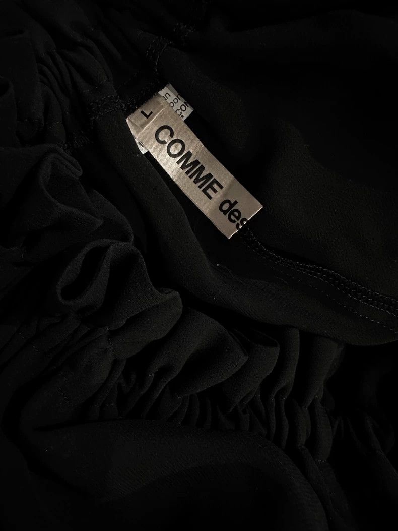 Comme des Garcons Black Sleeveless Top with Ruffled Bow Design- DMC Size US L / EU 52-54 / 3 - 7 Thumbnail