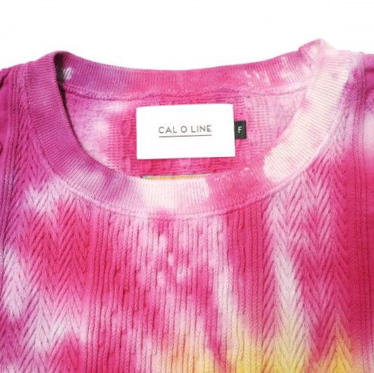 Other Other CAL O LINE × Ray BEAMS YUKI D.Y.E TIE DYE CREW S/S KNIT TEE Cotton Knit Tee Limited Cotton Tops CYW-210RB DUTY FREE for USA Size ONE SIZE - 5 Thumbnail