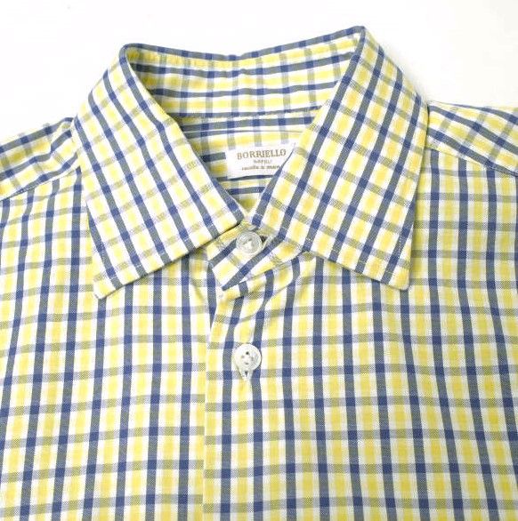 Other Other Borriello x Brilla per il gusto Graph Check Cotton Shirt (Limited) Cotton Dress Shirt 24-11-2038-090 DUTY FREE for USA Size ONE SIZE - 4 Thumbnail