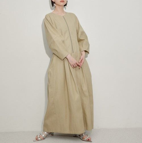 Other Other ADAM ET ROPE Hourglass Dress Organic Cotton Dress Denim Dresses GAE74030 Size ONE SIZE - 3 Thumbnail
