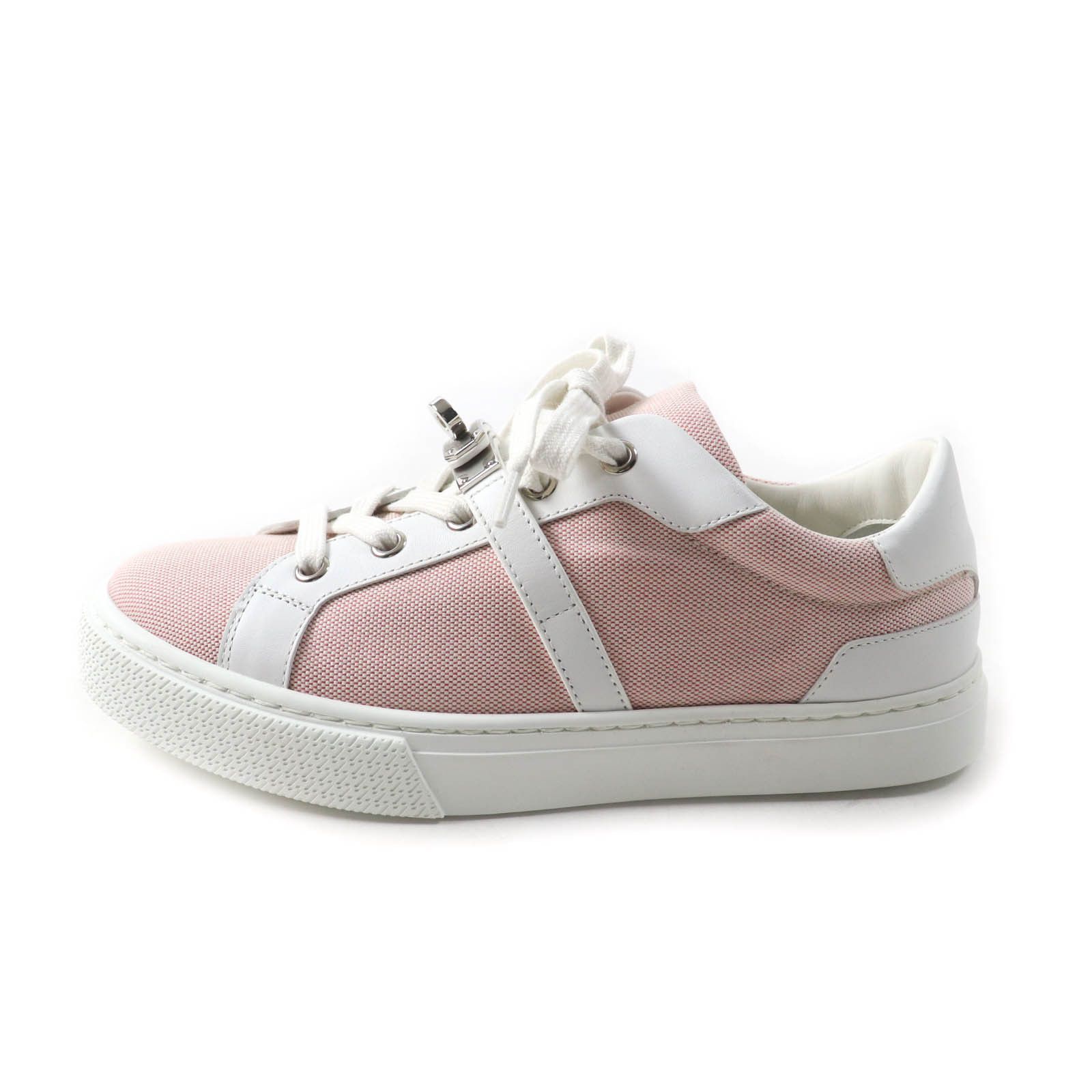 Hermes Hermes Hermes Day Kelly Buckle Canvas Leather Sneakers Canvas Shoes Size ONE SIZE - 5 Thumbnail