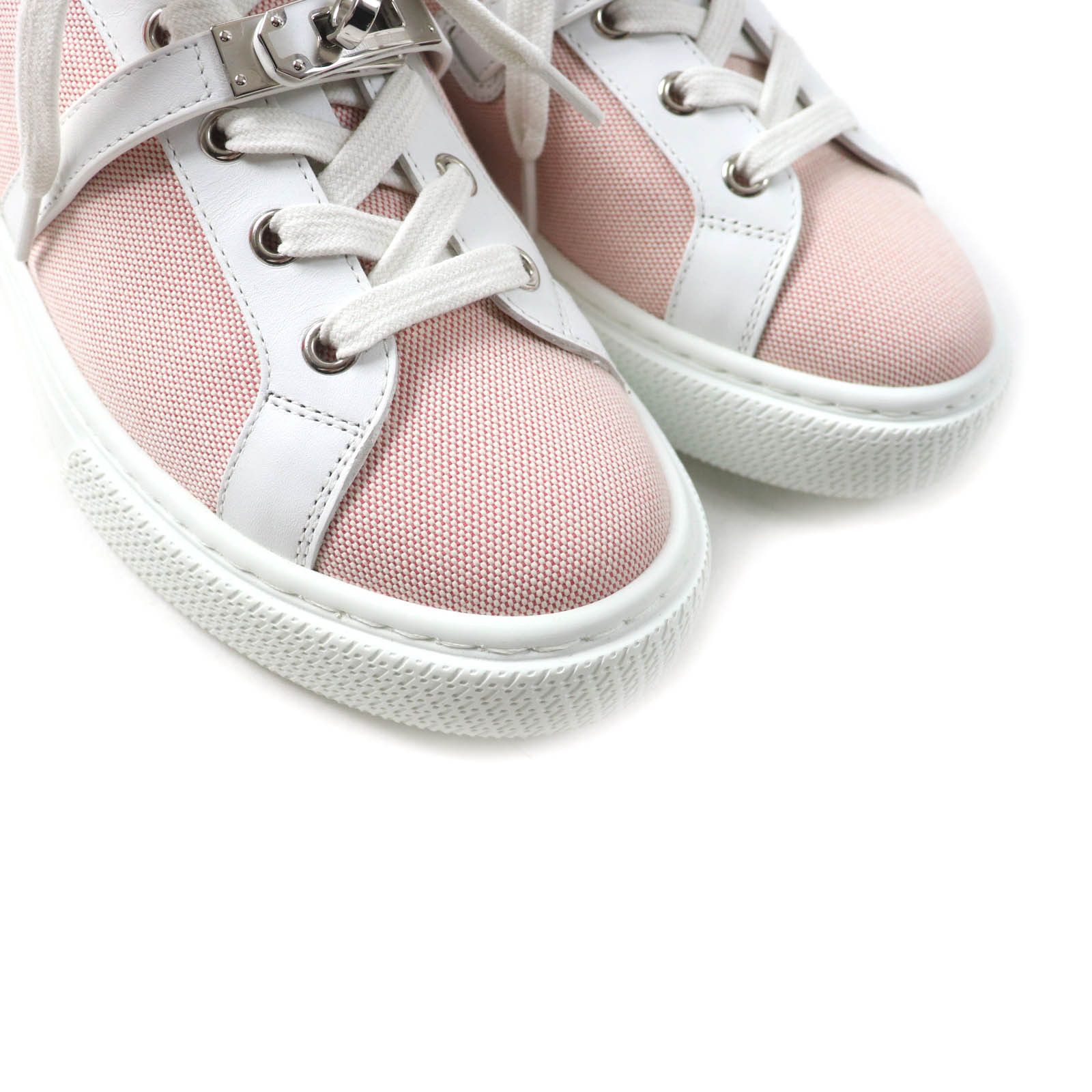 Hermes Hermes Hermes Day Kelly Buckle Canvas Leather Sneakers Canvas Shoes Size ONE SIZE - 8 Thumbnail