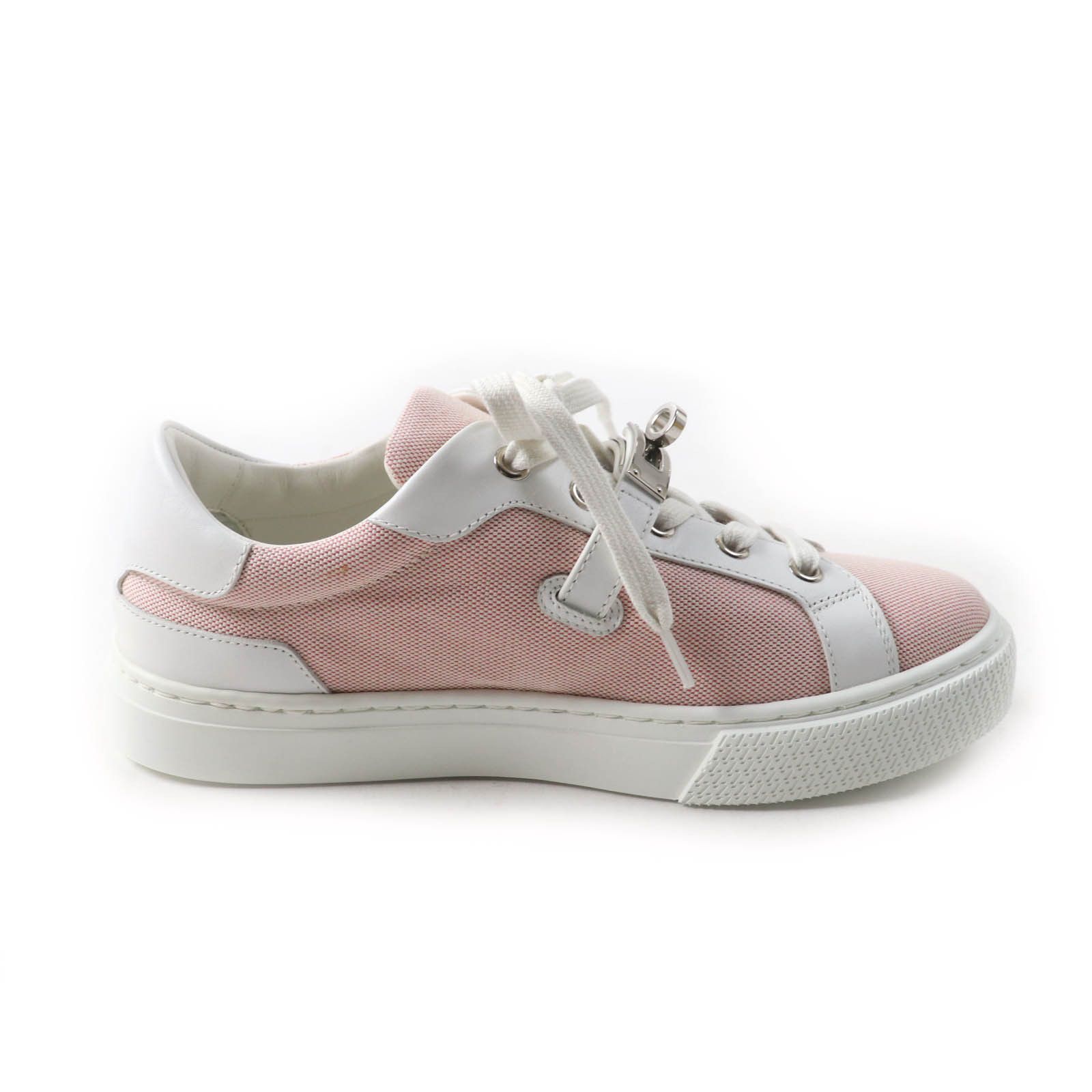 Hermes Hermes Hermes Day Kelly Buckle Canvas Leather Sneakers Canvas Shoes Size ONE SIZE - 6 Thumbnail