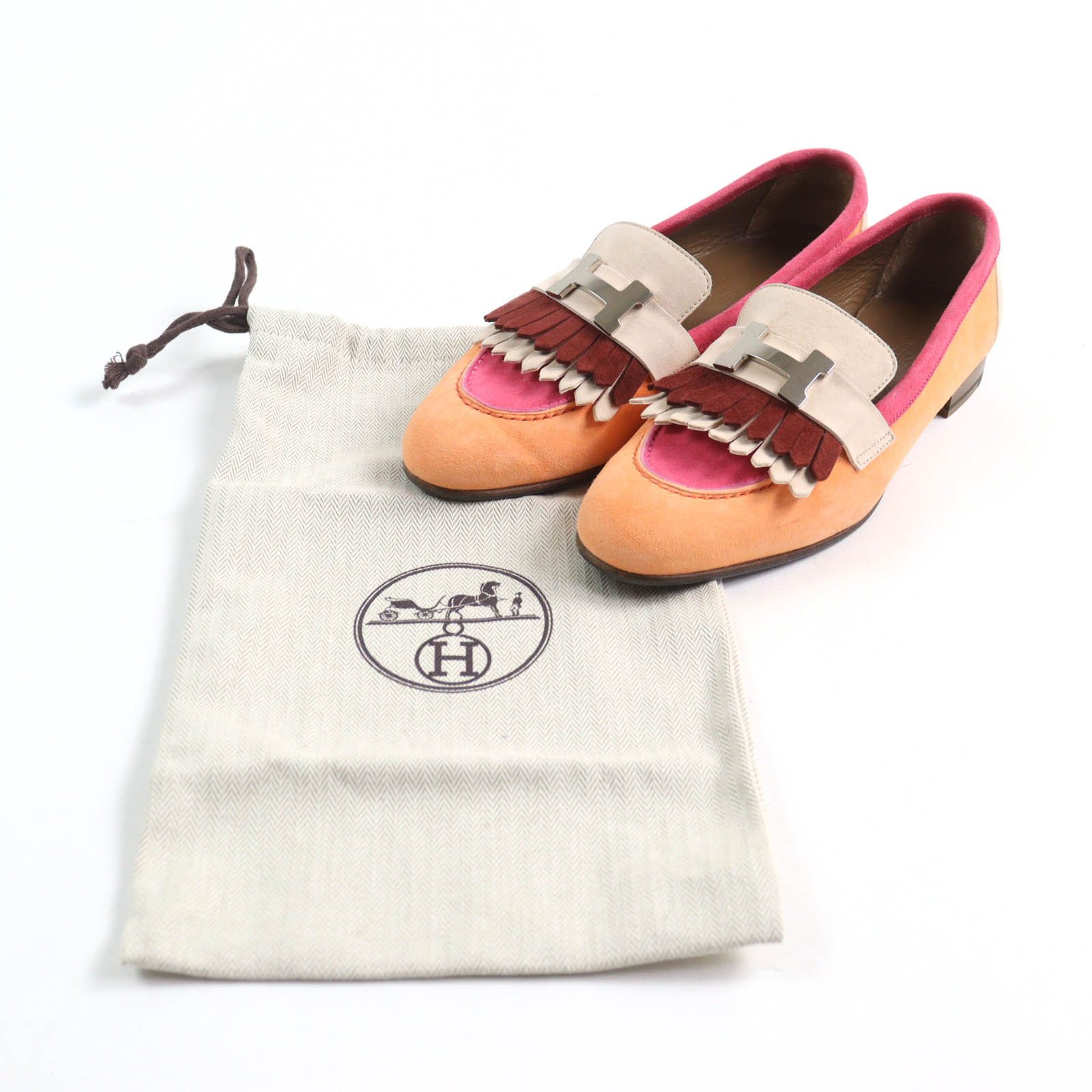 Hermes Hermes Hermes Royal HMetal tassel Suede Loafers Suede Shoes DUTY FREE for USA Size ONE SIZE - 2 Thumbnail