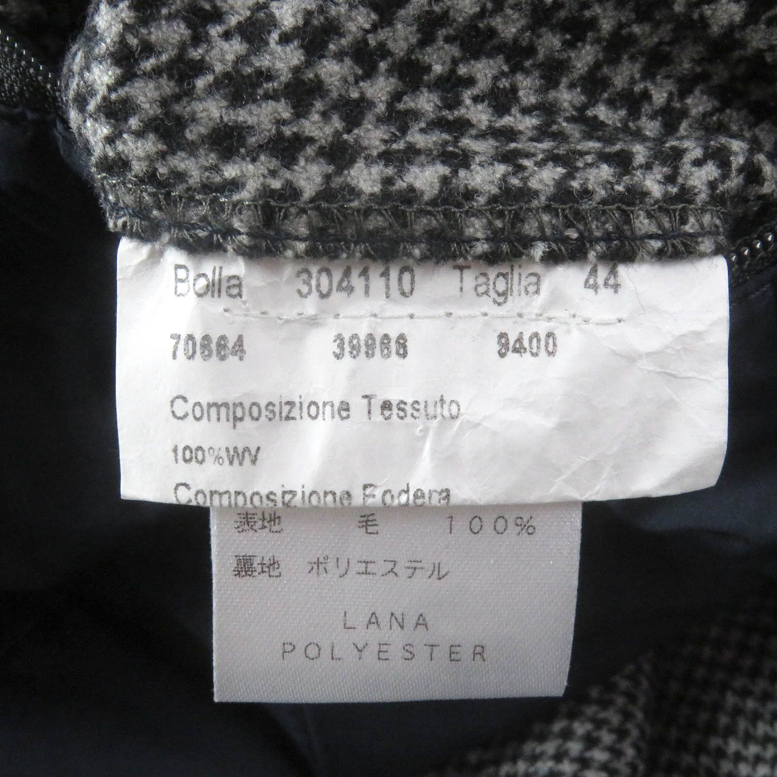 Other Other Herno Houndstooth pattern Wool Polyester Coat Leather Outerwear Size ONE SIZE - 7 Thumbnail