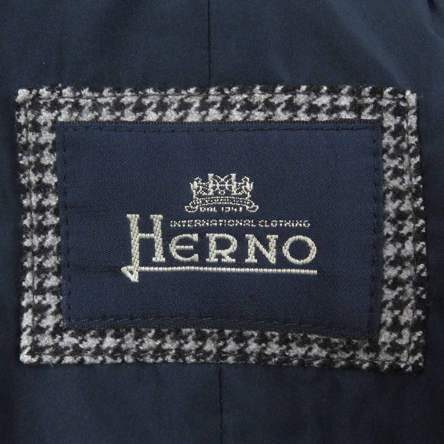 Other Other Herno Houndstooth pattern Wool Polyester Coat Leather Outerwear Size ONE SIZE - 6 Thumbnail