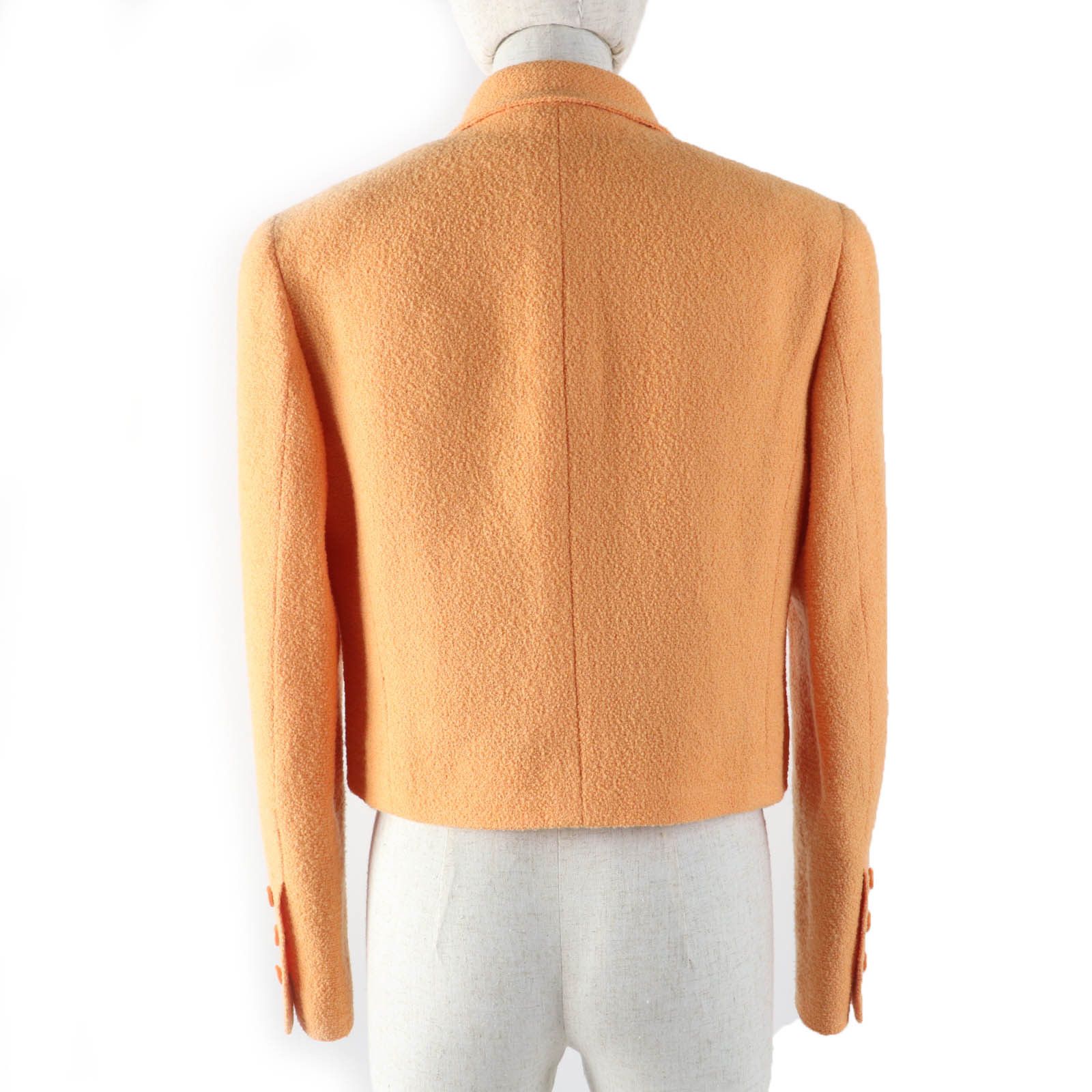 Chanel Chanel Chanel Tweed Wool Nylon Tailored Jacket Cotton Outerwear P06565V04632 Size ONE SIZE - 3 Thumbnail