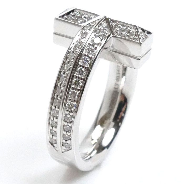 Tiffany & Co. Tiffany & Co Tiffany&Co. T One Au750 Diamond Ring Calfskin Ring 68170036 Size ONE SIZE - 2 Thumbnail