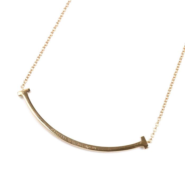 Tiffany & Co. Tiffany & Co Tiffany&Co. T Smile Au750 Necklace Crocodile skin Necklace 74956963 Size ONE SIZE - 3 Thumbnail