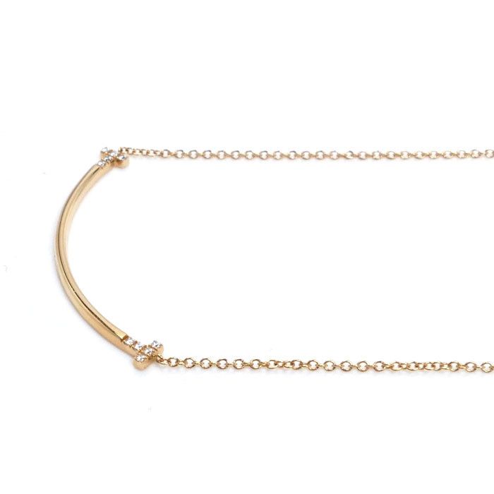 Tiffany & Co. Tiffany & Co Tiffany&Co. T Smile Au750 Necklace Crocodile skin Necklace 74956963 Size ONE SIZE - 2 Thumbnail