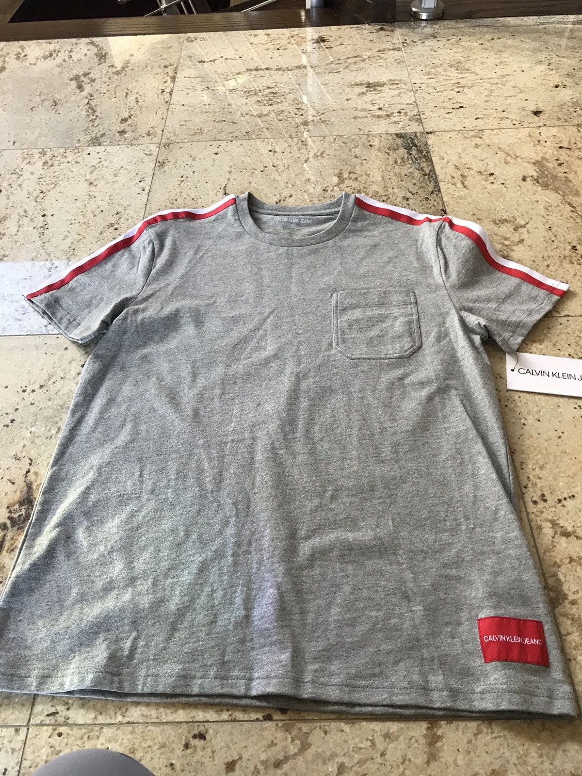 Calvin Klein Tape Shoulder Crew Neck Size US M / EU 48-50 / 2 - 10 Thumbnail