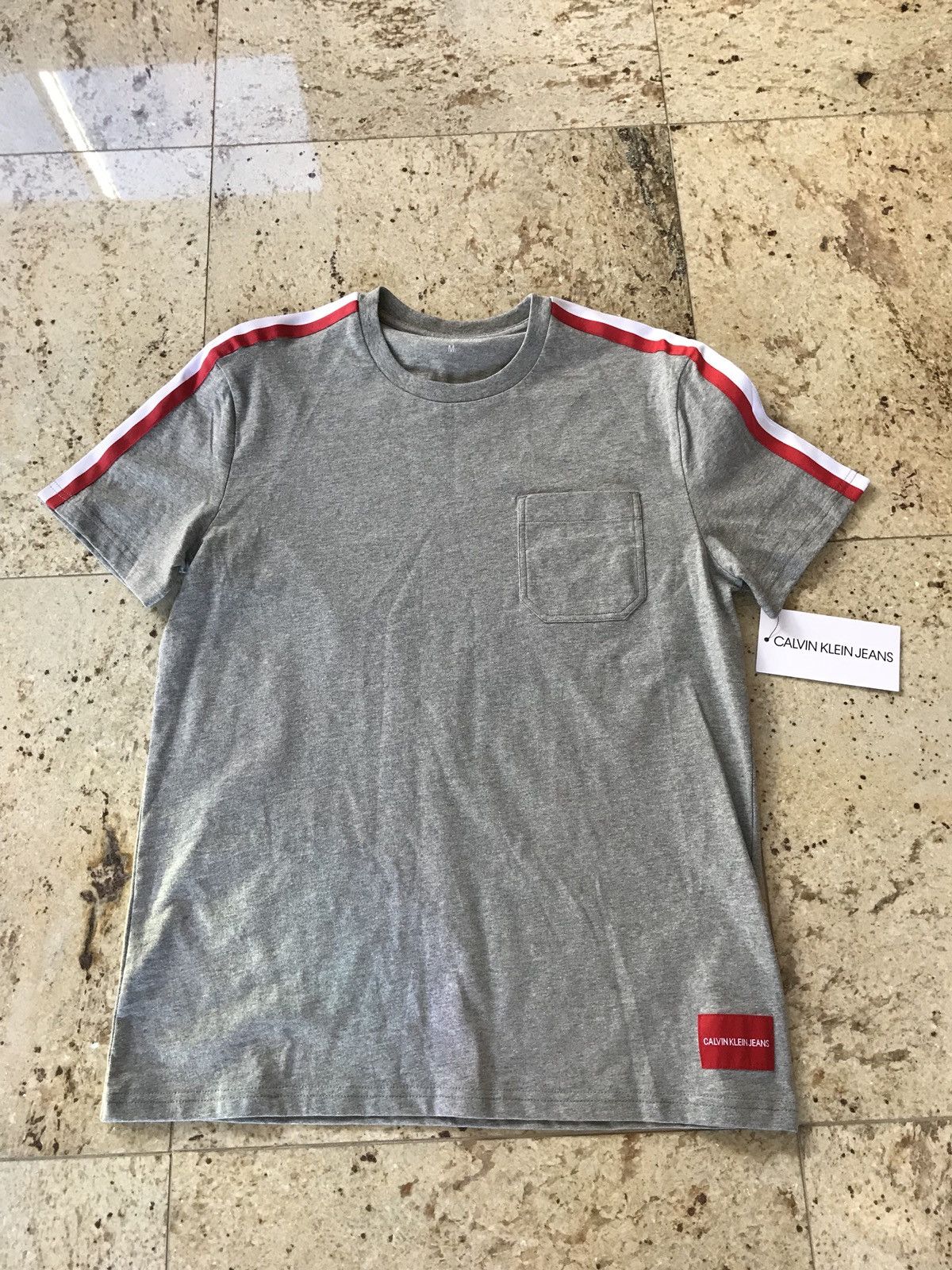 Calvin Klein Tape Shoulder Crew Neck Size US M / EU 48-50 / 2 - 2 Thumbnail