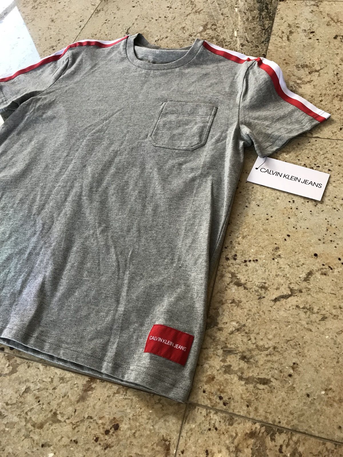 Calvin Klein Tape Shoulder Crew Neck Size US M / EU 48-50 / 2 - 5 Thumbnail