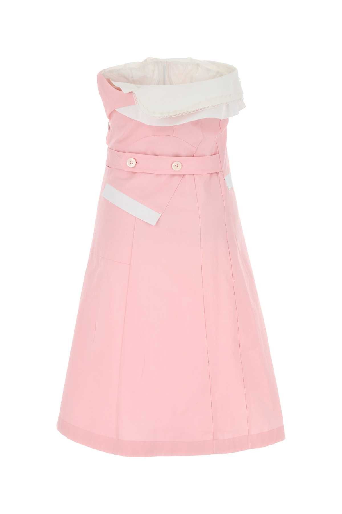 Miu Miu Pink Poplin Dress Size M / US 6-8 / IT 42-44 - 2 Thumbnail