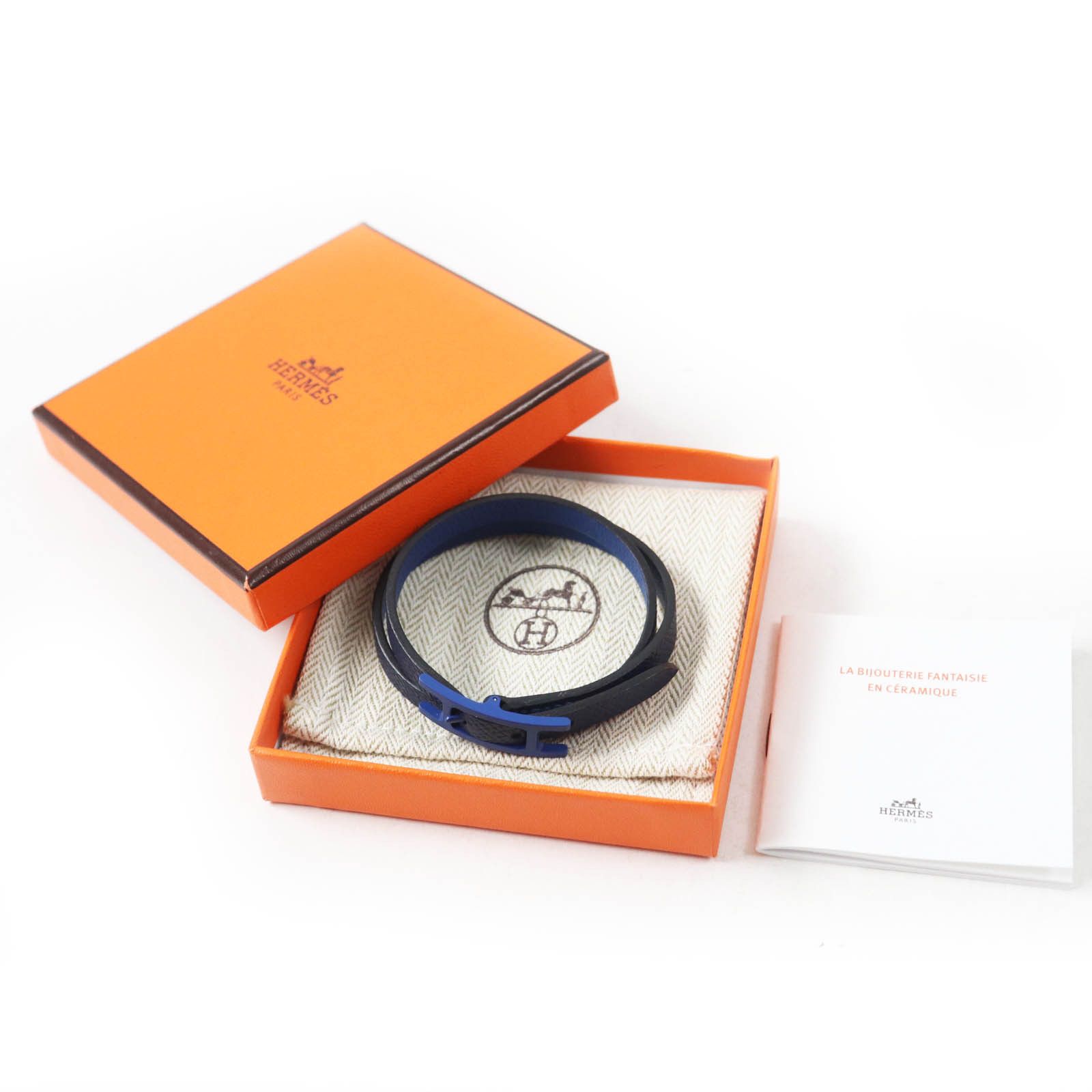 Hermes Hermes Hermes Beapi de Bourtour Leather Bracelet Size 17 Leather Bracelet Size ONE SIZE - 2 Thumbnail
