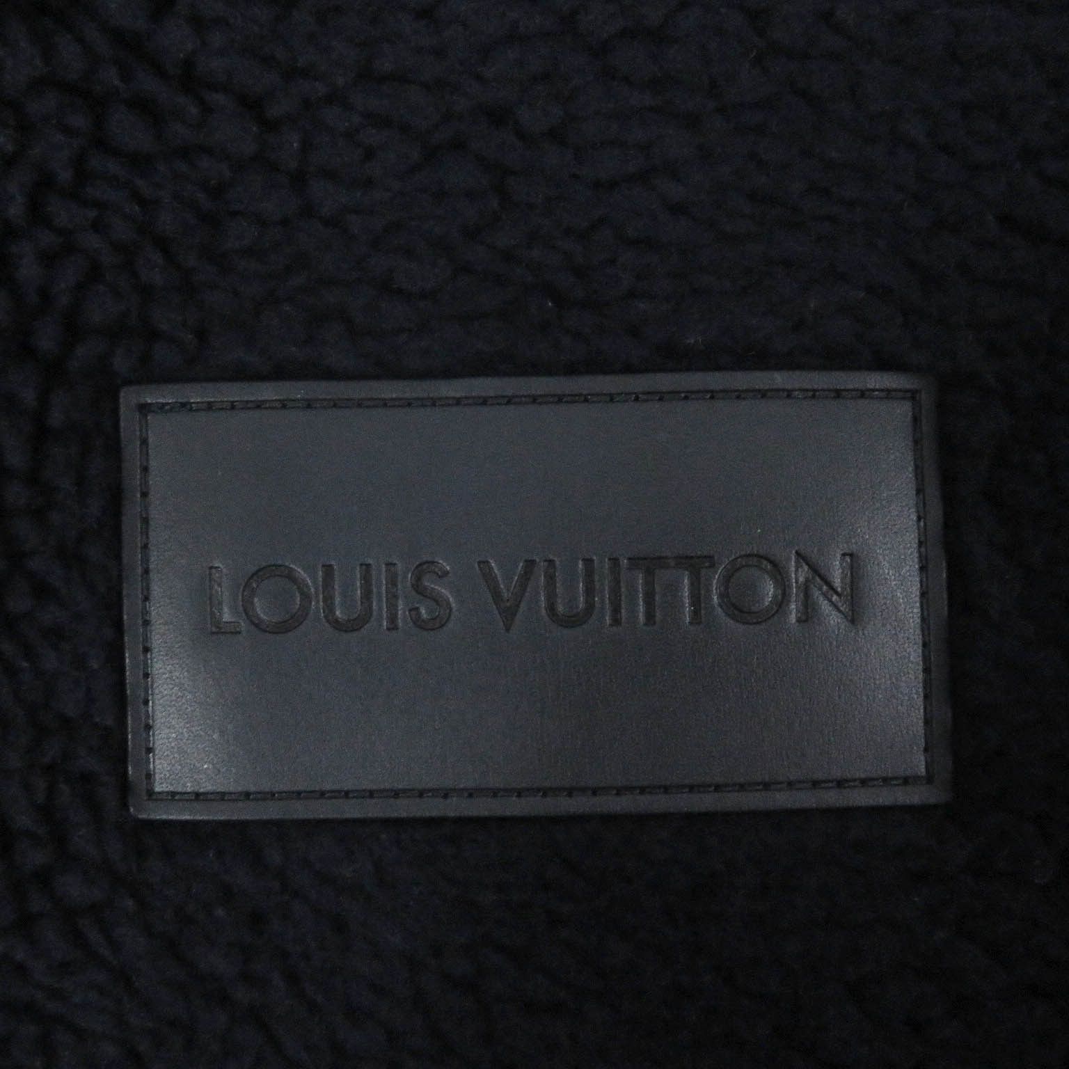 Louis Vuitton Louis Vuitton Louis Vuitton Monogram Leather Patch Fleece Blouson Leather Outerwear Size ONE SIZE - 6 Thumbnail
