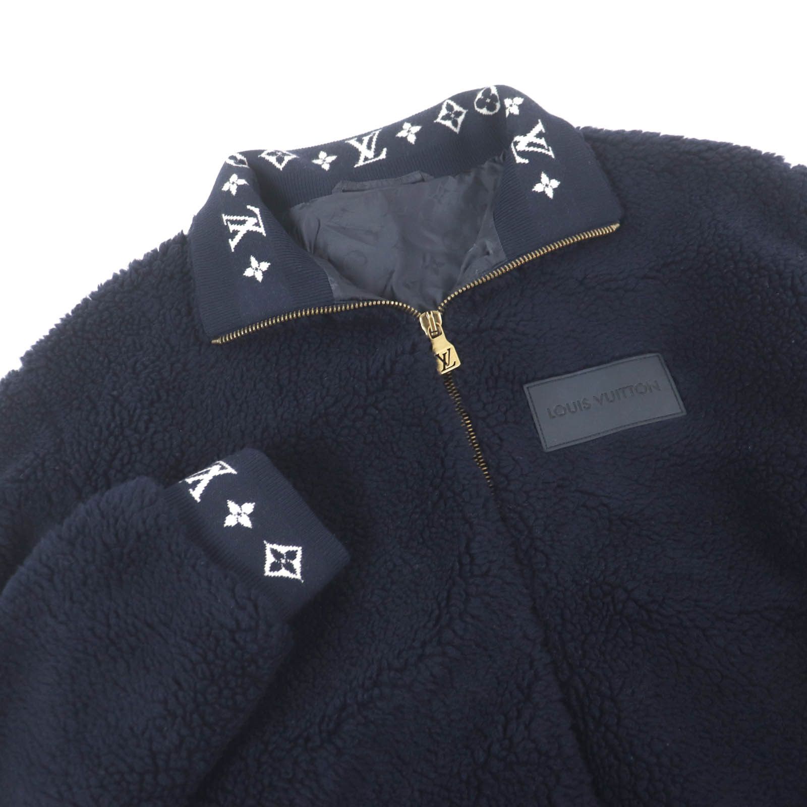 Louis Vuitton Louis Vuitton Louis Vuitton Monogram Leather Patch Fleece Blouson Leather Outerwear Size ONE SIZE - 2 Thumbnail