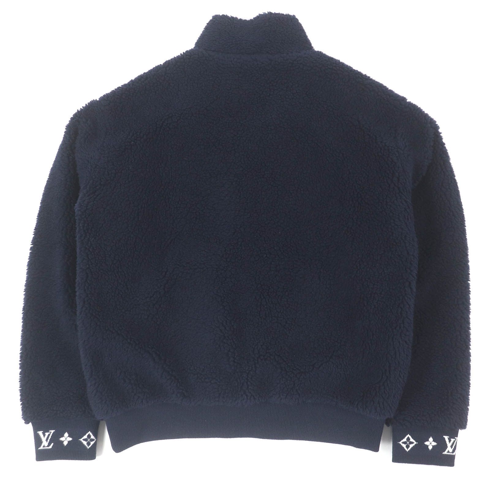 Louis Vuitton Louis Vuitton Louis Vuitton Monogram Leather Patch Fleece Blouson Leather Outerwear Size ONE SIZE - 4 Thumbnail