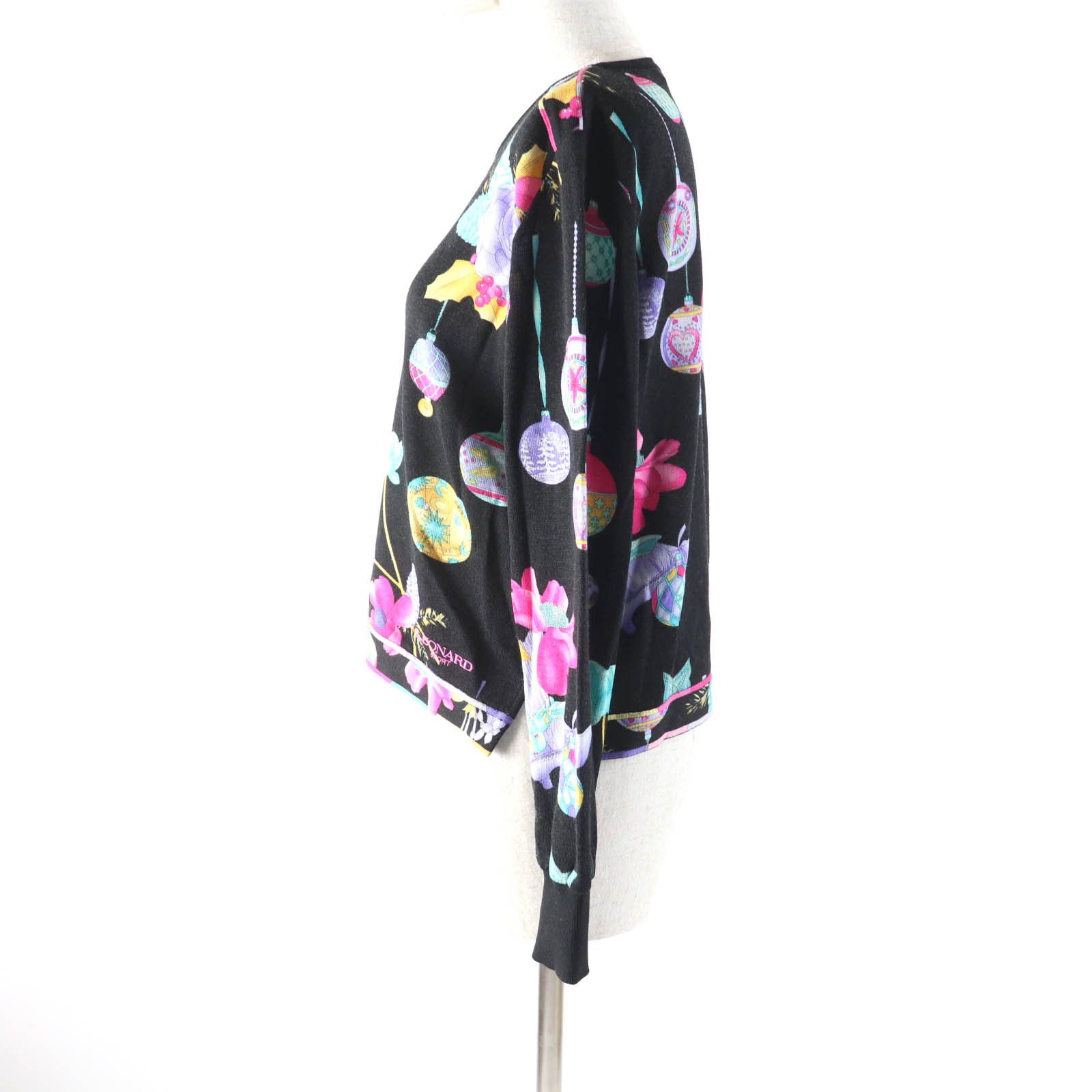 Other Other LEONARD SPORT Floral print Wool Knit Natural Material Tops DUTY FREE for USA Size ONE SIZE - 2 Thumbnail
