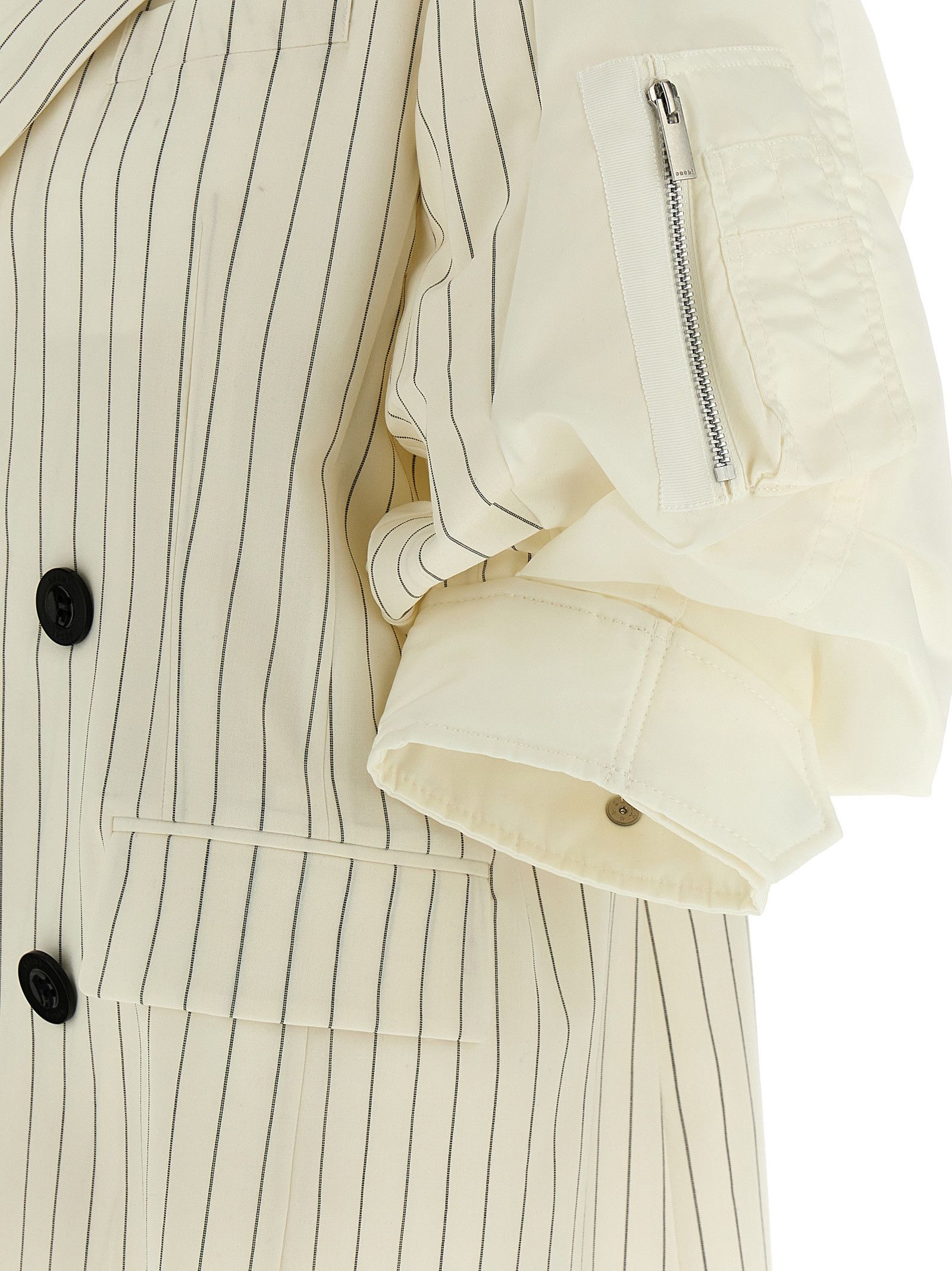 Sacai Pinstripe Blazer Size M / US 6-8 / IT 42-44 - 4 Thumbnail