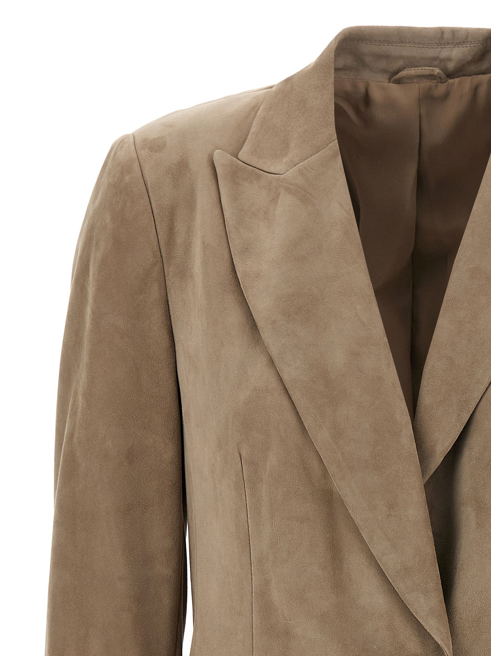 Brunello Cucinelli Suede Blazer Size M / US 6-8 / IT 42-44 - 3 Thumbnail