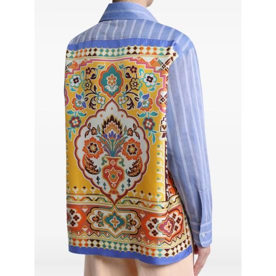 Etro ETRO Women Shirts AKA17 WRIA0034 X0840 BLUE Size S / US 4 / IT 40 - 4 Thumbnail