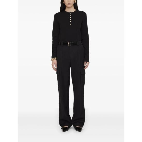 Anine Bing ANINE BING Women Tops A 08 10314 BLK26 BLACK Size XS / US 0-2 / IT 36-38 - 3 Thumbnail
