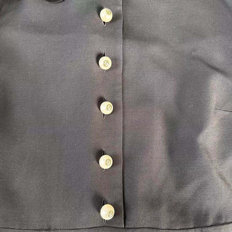 Gucci Gucci Black Dress with Pearl Buttons Size 38- DMC Size US 38 / EU 54 - 3 Thumbnail