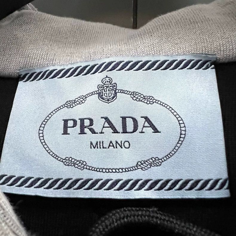 Prada PRADA Graphic Hooded Sweatshirt with Zipper- DMC Size US XS / EU 42 / 0 - 5 Thumbnail