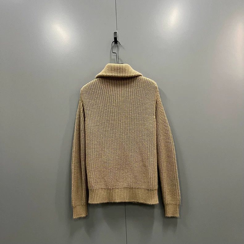 Prada PRADA Brown Knitted Jacket with Triangle Logo- DMC Size US M / EU 48-50 / 2 - 2 Thumbnail