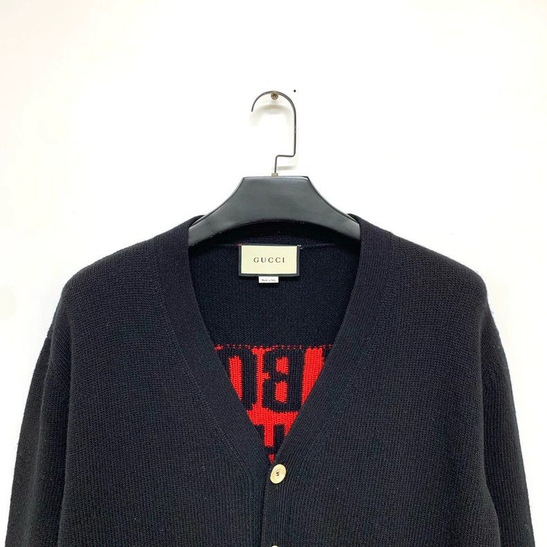 Gucci Gucci Black and Red Cardigan Sweater- DMC Size US L / EU 52-54 / 3 - 3 Thumbnail