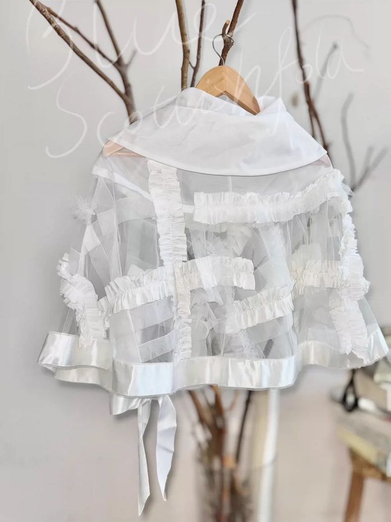 Comme des Garcons COMME des GARÇONS Sheer Floral Cape- DMC Size US S / EU 44-46 / 1 - 5 Thumbnail