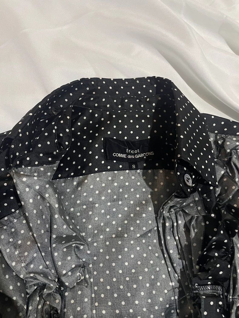 Comme des Garcons Black Polka Dot Shirt with Detachable Collar- DMC Size US S / EU 44-46 / 1 - 4 Thumbnail