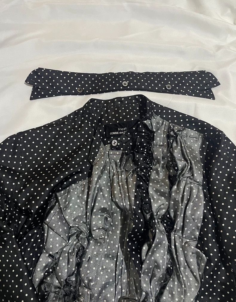 Comme des Garcons Black Polka Dot Shirt with Detachable Collar- DMC Size US S / EU 44-46 / 1 - 6 Thumbnail