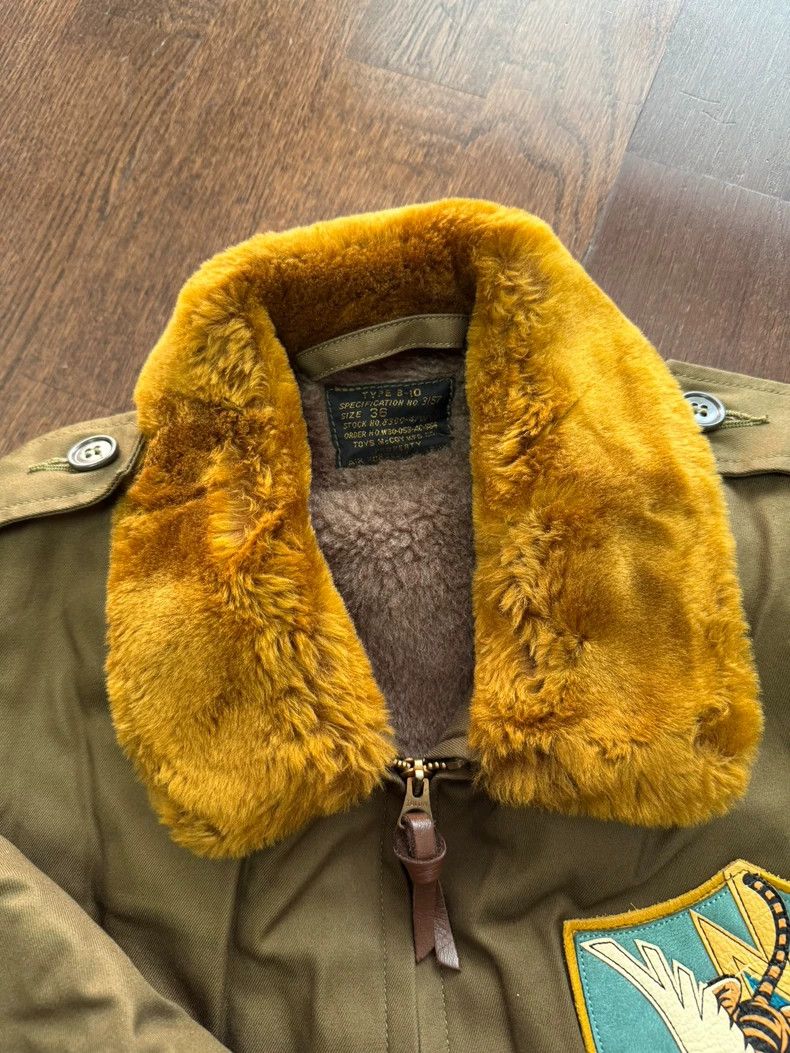 The Real McCoy's McCOY Flight Jacket with Naughty Tiger Design- DMC Size US M / EU 48-50 / 2 - 7 Thumbnail