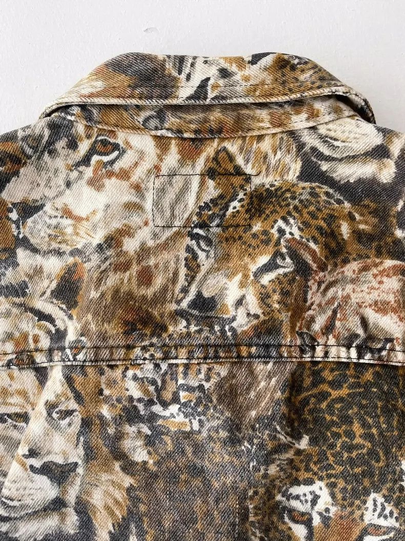 Kenzo Kenzo Denim Jacket with Animal Print Design- DMC Size US M / EU 48-50 / 2 - 7 Thumbnail