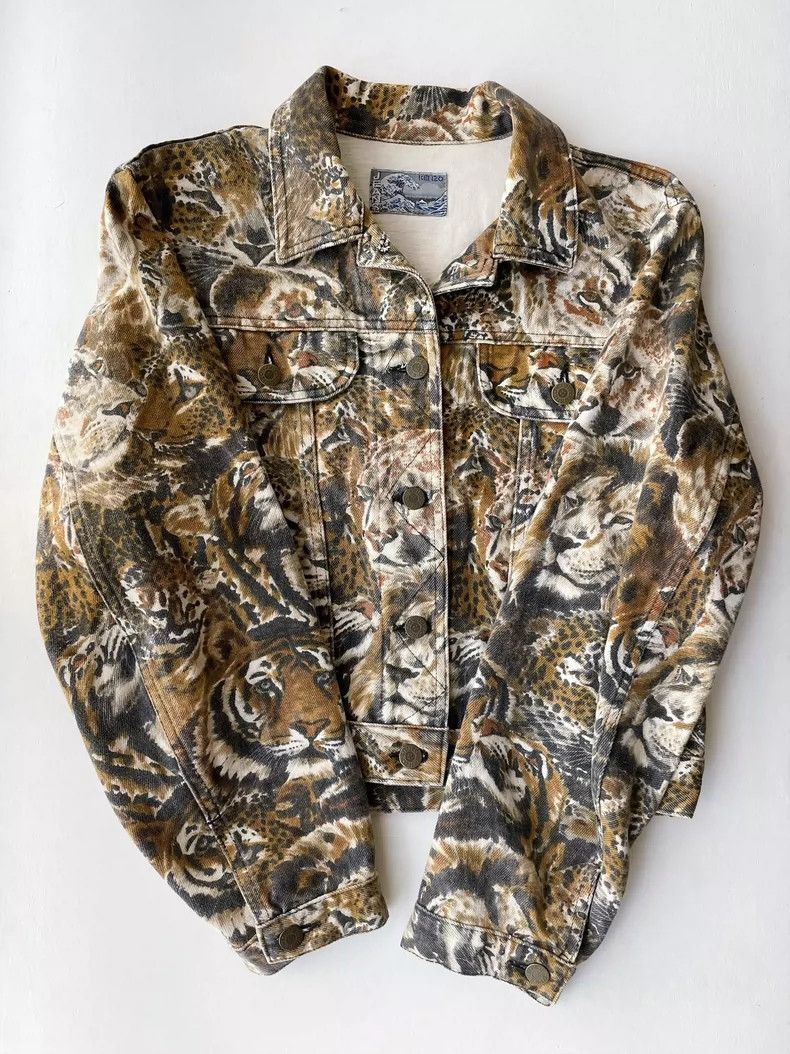 Kenzo Kenzo Denim Jacket with Animal Print Design- DMC Size US M / EU 48-50 / 2 - 3 Thumbnail