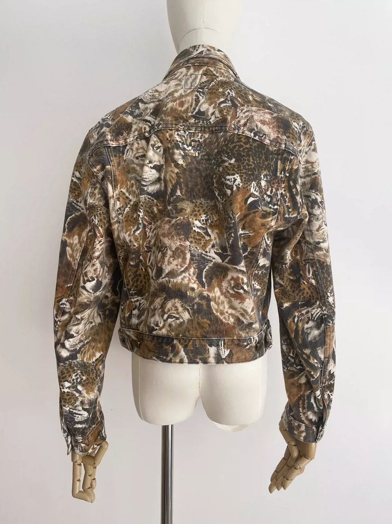 Kenzo Kenzo Denim Jacket with Animal Print Design- DMC Size US M / EU 48-50 / 2 - 2 Thumbnail